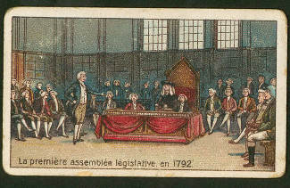Carte représentant la première assemblée législative.