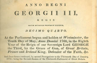 Acte de Québec, 1774.