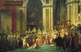 La toile Le Sacre de Napoléon.