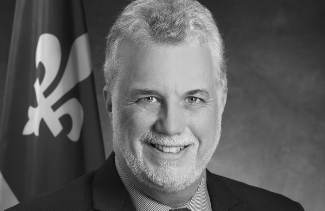 Portrait de Philippe Couillard, premier ministre de 2014 à 2018.