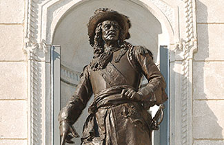 La statue de Frontenac.