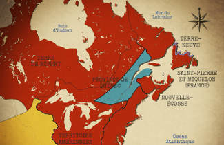 Carte de la Province de Québec lors de la Proclamation royale de 1763