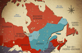 Carte du Québec en 1898. 