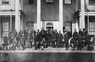 Photographie des délégués à la conférence de Charlottetown.
